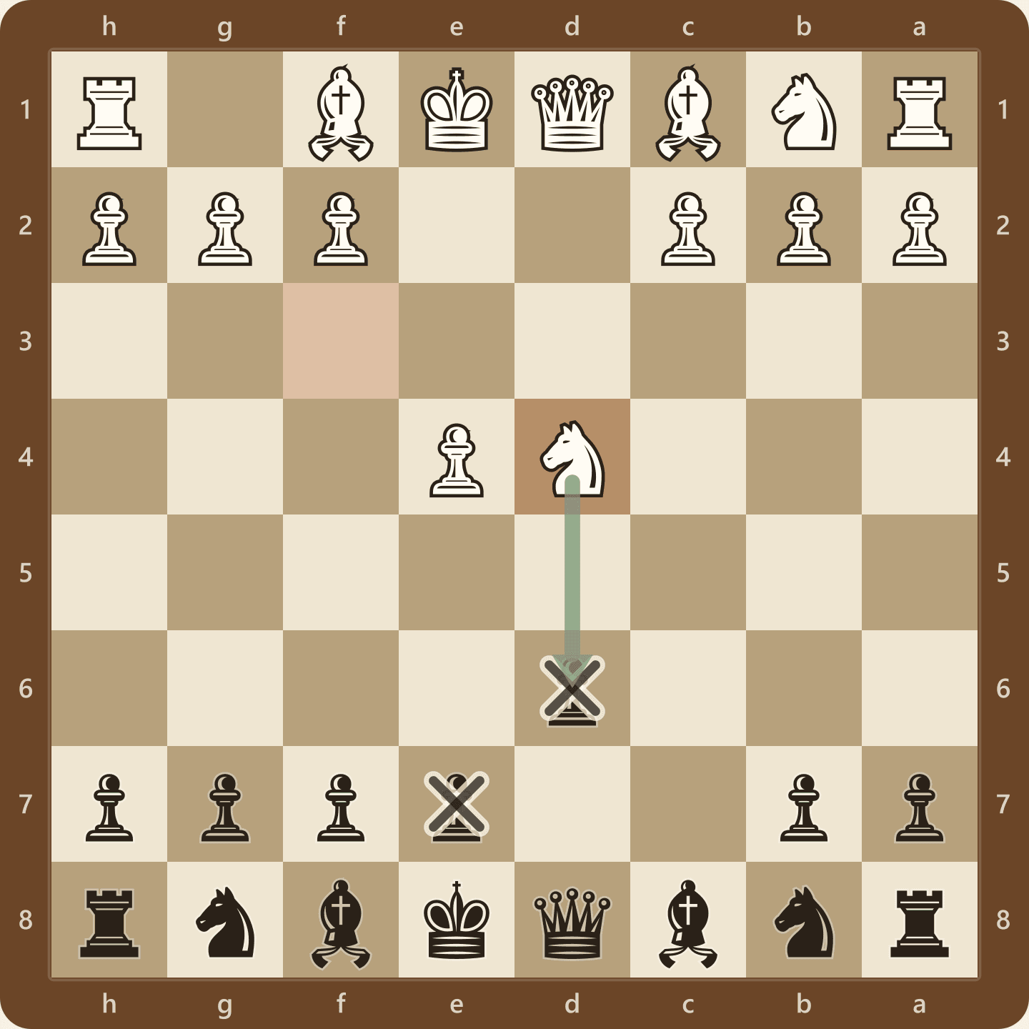 The Open Sicilian after 4.Nxd4, seen from Black's side, with Black holding the extra central pawn against White's knight on d4